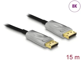 DeLock Aktívny optický kábel DisplayPort 1.4 / Prepojovací kábel / 8K / 15 m (85886)