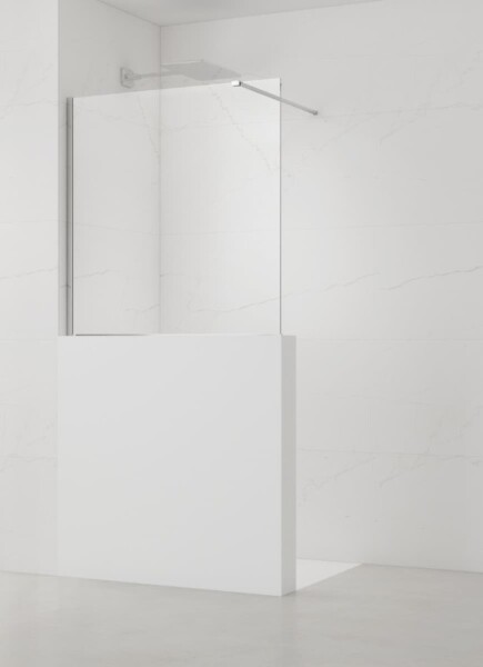 Sprchová zástena SAT Walk-in 120x100 cm na zníženú priečku chróm SATBWIS120PR SATBWIS120PR
