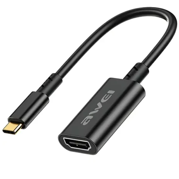 AWEI CL-217T čierna / Adaptér / USB-C na HDMI / 4K 30Hz (CL-217T)