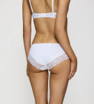 Triumph - Hipster LOVELY MICRO: mäkké mikro nohavičky s kvetinovou čipkou Triumph WHITE XL