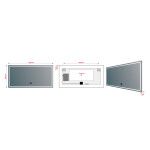 SAPHO - GEMINI zrkadlo s LED osvetlením 120x60cm, chytré funkcie GM120K
