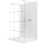 CERANO - Sprchová zástena Walk-in Onyx Duo Ľ/P - 8 mm - hranatá vzpera - chróm, industriálne sklo - 110x200 CER-8050BD1823
