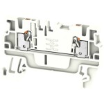 Weidmüller 2508160000 priechodná svorka 3.5 mm pružinová svorka biela 100 ks; 2508160000