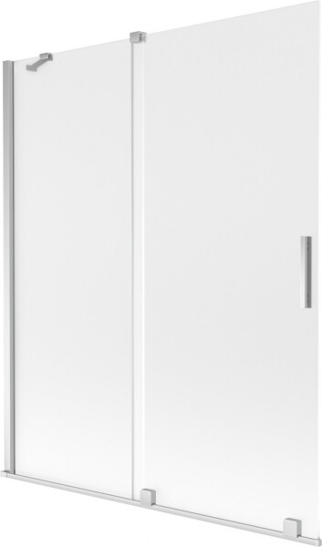 MEXEN/S - Velar dvojkrídlová posuvná vaňová zástena 140 x 150, dekor, chróm 896-140-000-31-01