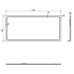 SAPHO - GEMINI zrkadlo s osvetlením LED 130x60cm GM130