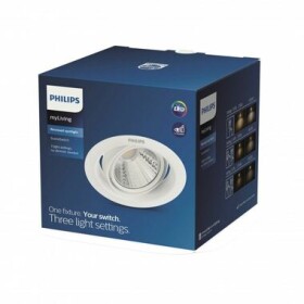 Philips Pomeron podhľadové LED svietidlo 1x5W / 350lm / 4000K / krokovo / stmievateľné / IP20 / biele (SKL000388785)