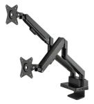 Manhattan Držiak pre 2 monitory s dokovacou stanicou 8v1 čierna / Držiak monitora / 17-32" / VESA 75x75-100x100 (461887)