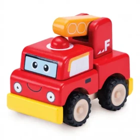 Wonderworld Drevený mini hasičský automobil