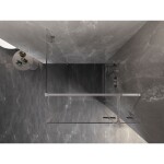 MEXEN/S - Lunar T sprchovací kút dvere krídlové pravá 110 x 110, transparent, chróm 834T-110-110-01-00-P