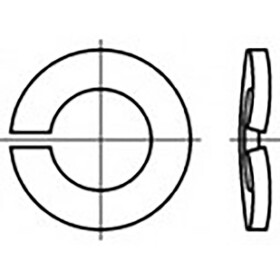TOOLCRAFT TO-6854400 pérová podložka Vnútorný Ø: 4 mm DIN 128 Ušlechtilá ocel V2A A2 100 ks; TO-6854400