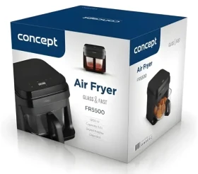 Concept FR5500 čierna / Teplovzdušná fritéza / 1200 W / 5,5 l / 40-200 ° C / 7 programov (FR5500)