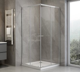 AQUALINE - AGGA štvorcová sprchová zástena 800x800, číre sklo HLF808Y