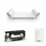 Philips Hue WA Adore kúpeľňové bodové LED svietidlo GU10 2x5W biela / 350lm / 2200-6500K / IP44 / ovládač (SKL000347552)