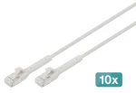 Digitus šedá / Patch kábel / Cat 6a / F/FTP / lomený / 1m / 10 ks (DK-1632-A-010B-10)