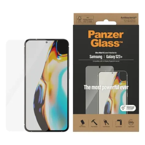 PanzerGlass Tvrdené sklo UWF AB FP pre Samsung Galaxy S23+ číra (7323)