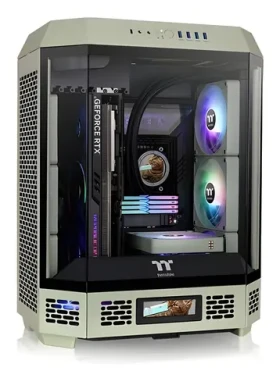 Thermaltake The Tower 600 svetlo zelená / ATX / 4X USB-A 3.2 / 1x USB-C 3.2 / 2x 140mm / bez zdroja / priehľadná bočnica (CA-1Z1-00MEWN-00)