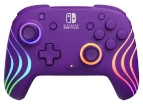 PDP Afterglow Wave fialová / Herný ovládač / bezdrôtový / Nintendo Switch / Programovateľné tlačidlá / Podsvietenie (500-252-PR)