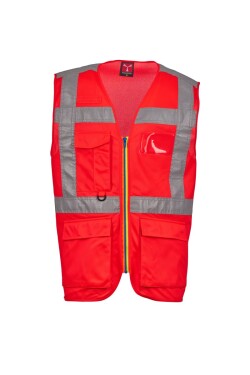 Reflexná pracovná vesta Payper EXTRA Farba: FLUORESCENT RED, Veľkosť: 4XL (S008460088030304XL)