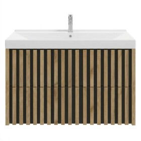 Kúpeľňová skrinka s umývadlom SAT Delano 100x56x45 cm dub mat DELANO100ZDCUM DELANO100ZDCUM