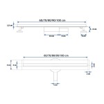 REA - Lineárne odtokový žľab Neo Slim Pro 700 zlatá REA-G5603