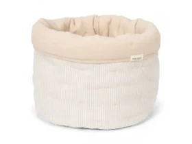 Little Dutch Košík textilný obojstranný veľký Pure Soft Beige Stripe (DE30225041LD)