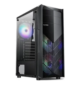 1stCool MONSTER EVO čierna / PC skriňa / Mid Tower / ATX, micro-ATX, Mini-ITX / 2x RGB ventilátor / USB 3.0 (ML-MONSTER-EVO)