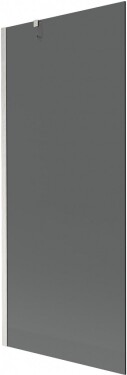 MEXEN/S - Next vaňová zástena FIX 80 x 150, grafit, nikel kartáčovaná 895-080-000-00-40-97