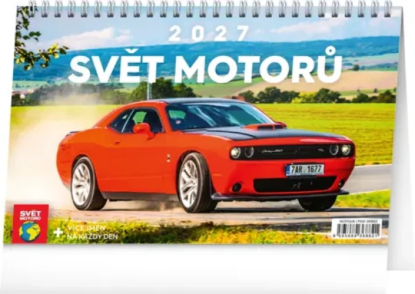 NOTIQUE Svet motorov 2027 / Stolný kalendár / 23,1 × 14,5 cm
