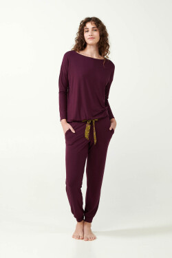 Vamp - Jednofarebné dámske pyžamo 21114 - Vamp violet XXL