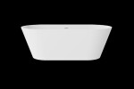 BESCO - Voľne stojaca vaňa DEEVA biela - Farba - Biela, Farba sifónu - Čierna, Rozmer vane - 150 × 75 cm VANDEEVA150B