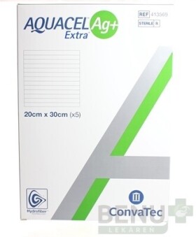 AQUACEL Ag+ Extra krytie na rany 20x30 cm, 5ks