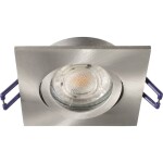 Deko Light Samsola, eckig, gebürstet, Silber 110046 stropná lampa strieborná (kartáčovaná); 110046