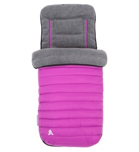 CuddleCo Comfi-Snug, Detský fusak páperový, 90x44cm, šedá/ružová