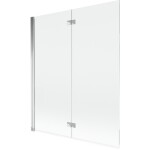 MEXEN - MIST vaňová zástena 140x150 cm 6mm 2-s, chróm, číra, ľavá 8A9-140-002-01-00-L