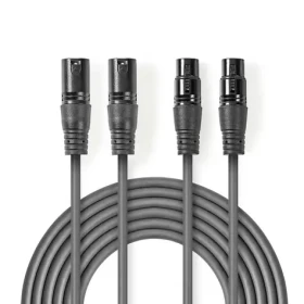 Nedis Vyvážený Audio kábel 2x XLR 3pinový (M) - 2x XLR 3pinová (F) 0.50 m tmavo šedá (COTH15030GY05)