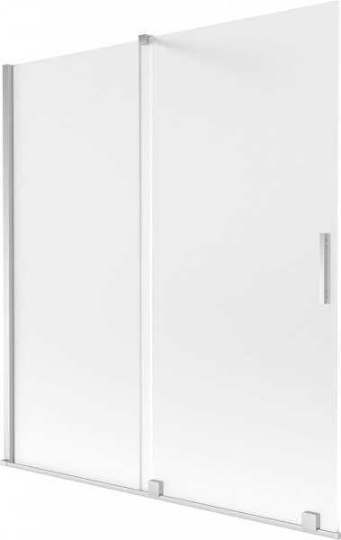 MEXEN/S - Velar dvojkrídlová posuvná vaňová zástena 150 x 150, dekor, chróm 896-150-000-31-01