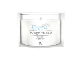 Yankee Candle Clean Cotton 37g Plnená votívna sviečka skle doba horenia: až 10h (5038581125589)