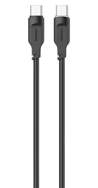 USAMS SJ567 čierna / Dátový kábel / USB-C - USB-C / 100W / 1.2m (SJ567USB01)