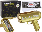 Mamido Strieľajúce zlatá pištoľ na peniaze - Money Gun bankovky
