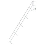 MUNK Günzburger Steigtechnik 600518 Munk Druhé madlo na schody s plošinou 45° 18 schodov 1 ks; 600518