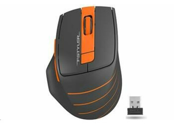 A4tech FSTYLER FG30B oranžová / bezdrôtová optická myš / 2.4 GHz / 2000 DPI / USB (FG30_O)