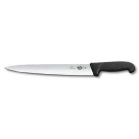 VICTORINOX Fibrox 30 cm čierny / Plátkovací nôž / Nerezová oceľ / Hladké ostrie / Široká čepeľ (5.4503.30)