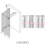 CERANO - Sprchová zástena Walk-in Onyx Corner Round Ľ/P - 8 mm - okrúhla vzpera - čierna matná, bronzové sklo - 110x120x200 CER-979793