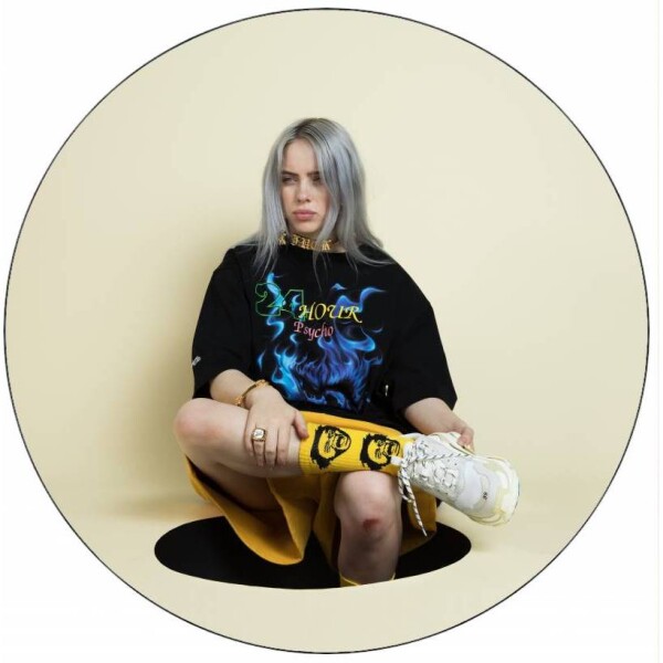 Jedlý papier Billie Eilish šedé vlasy 19,5 cm - Pictu Hap - Pictu Hap