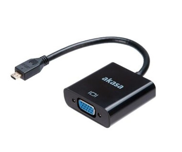 Akasa AK-CBHD21-15BK čierna / adaptér microHDMI na VGA / FullHD (AK-CBHD21-15BK)