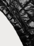 Čierna metalická dámska bunda s kapucňou J Style (16M9120-392) odstíny černé L (40)