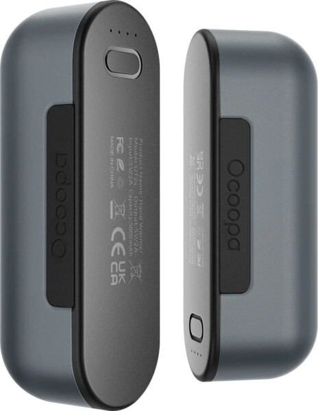 Ocoopa Ogrzewacz dłoni rąk Ocoopa UT2s, 2*8 h, 2*5000 mAh, powerbank, szary