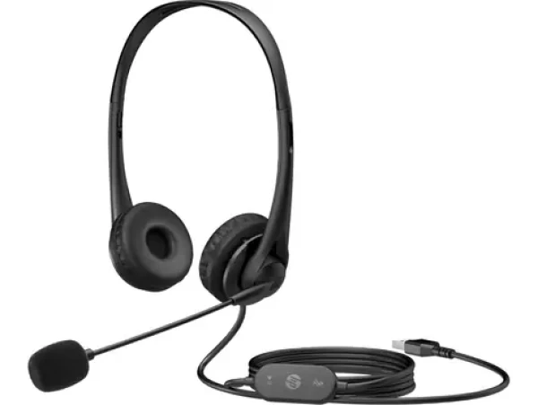 HP Stereo USB Headset G2 čierna / Slúchadlá s mikrofónom / USB-A / stereofónne (428K6AA)
