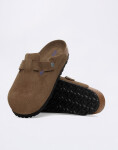 Birkenstock Boston Soft Footbed Suede Leather Dark Tea Tonal FB 43