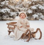 Pidilidi Zimná dojčenská kombinéza PD1166-11 Beige - 56/62 | 0-3m